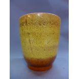 A poole pottery vase with brown drip glass.
