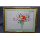 20th Century Continental school, 'Bouquet For Matisse', watercolour, signed and titled in pencil,