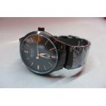 A Barkers of Kensington Entourage Black gentleman's wristwatch, quartz movement,