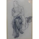 Ernest Howard Sheperd (1876-1976), 'Gentleman in evening dress', pencil drawing. H.24cm W.15cm