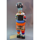 A South African Ndebele beaded doll, H. 50cm