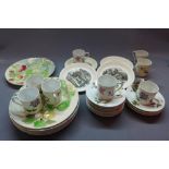 A collection of porcelain to include Limoges, Wedgwood and St Clement