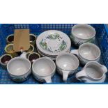 A collection of ceramics, to include cups, saucers, small pots, jug and bowl (16)