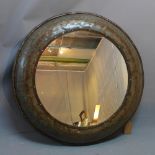A large industrial circular mirror. Diameter - 96cm