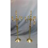 A pair of Contemporary floor standing candelabra, H. 148cm