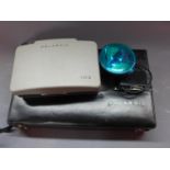 A vintage Polaroid Automatic 103 Land Camera with 268 Flashgun, having travelling case and