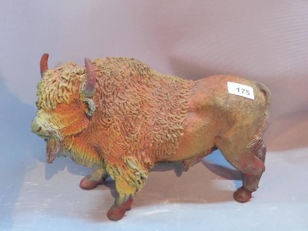 A ceramic buffalo, L:35cm