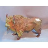 A ceramic buffalo, L:35cm