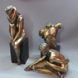 Three contemporary resin sculptures