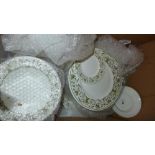 A Wedgwood Perugia pattern bone china part dinner service, comprising plates, side plates, bowls,