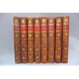 An 18th Century leather bound eight volume set of the works of William Shakespeare dated 1795.