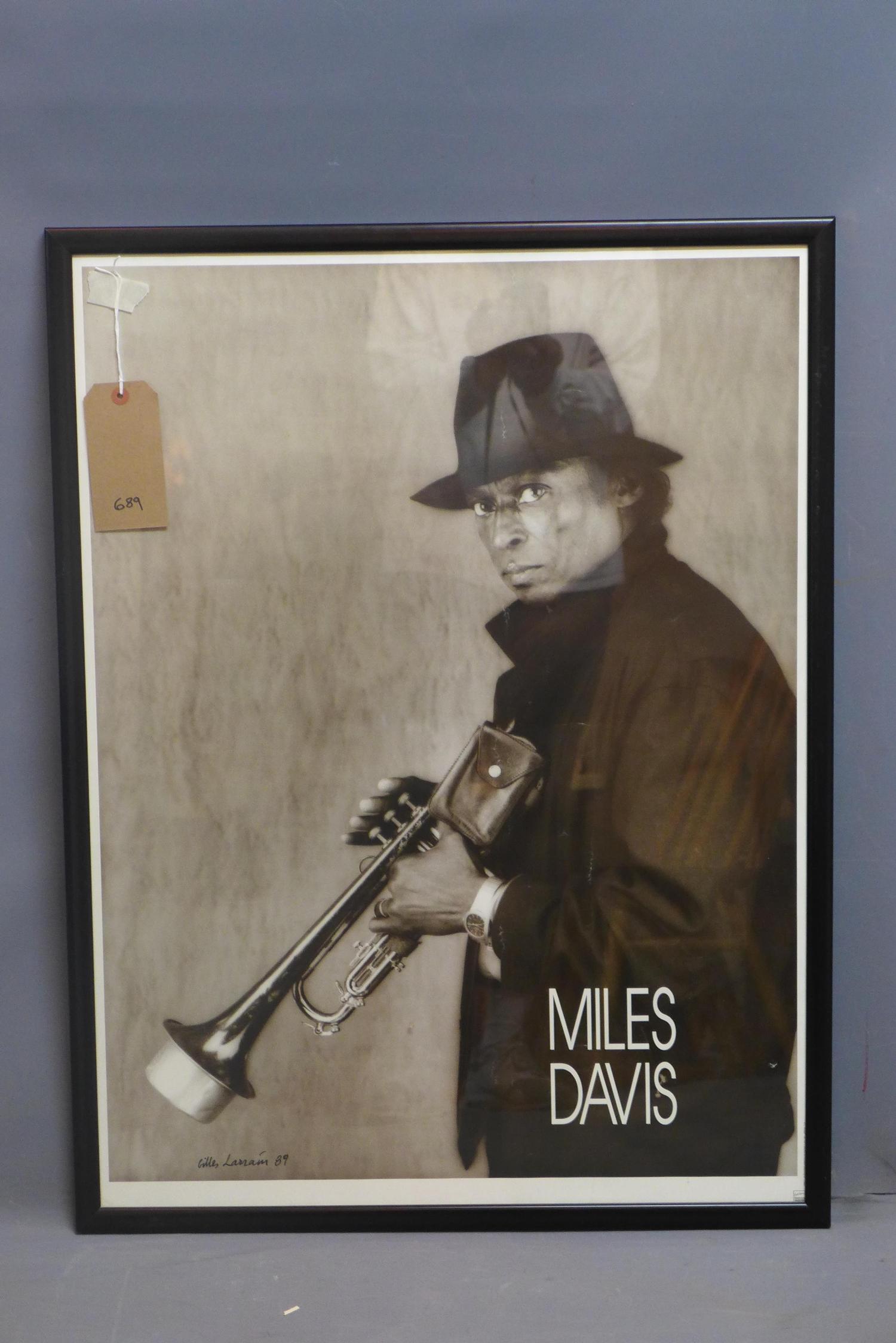 A poster of Miles Davis 80x59cm