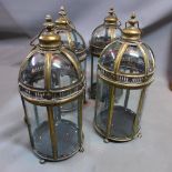 Four Contemporary storm lanterns, H. 46cm (4)