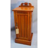 An Edwardian mahogany pot cupboard raised on plinth base. H-88 W-37 D-35