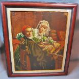 Early 20th century Continental school, portrait of a couple, oil on canvas, signed upper left.