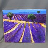 Jeremy Sanders, 'Lavender Field', oil on canvas, 80cm x 100cm