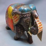 An Indonesian carved hardwood elephant