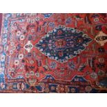 A fine North West Persian Nahawand rug,, 242cm x 156cm, central jade diamond medallion on a