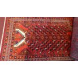 A fine North East Persian Zabul Belovch rug, 218cm x 130cm, a tree of life pattern on a rouge