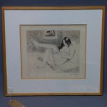 Yves Brayer (French, 1907-1990), Reclining nude, etching, signed in pencil to lower margin, no. 24/
