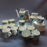 A mid winter ceramic tea set with Spanish garden pattern.