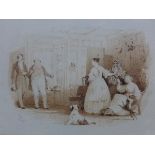 Thomas Allom, (1804-1872), a watercolor titled "The First Impression", gallery label to verso,