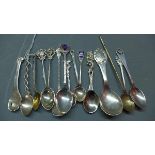 A collection of silver spoons, various hallmarks to include British, Dutch and Danish examples etc.