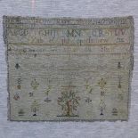 An early 19th century finely stitched sampler dated 1800, 'remember the creator in the days of
