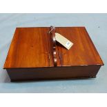 A 19th century mahogany cutlery box.