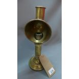 A Campaign brass oil lamp.