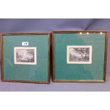 WITHDRAWN - A pair of 18th century fine pencil drawings of Hastings, 8 x 11cm