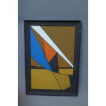 20th century Continental school, Abstract Composition, oil on wooden panel, inscribed AL P to verso,