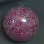 A James Glancy design pink mosaic ceiling pendant