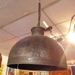 A large Industrial ceiling light shade