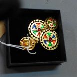 A pair of Yves Saint Lauren yellow metal clip earrings