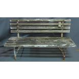 A 20th century white painted garden bench