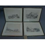 After J. H. Allan, a set of four prints of Classical architecture, 20 x 29cm (largest) (4)