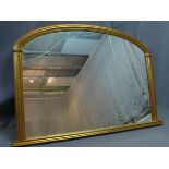 A gold gilt mantel mirror, H.90cm