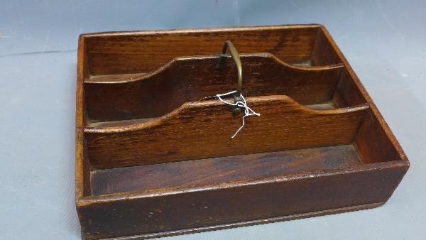 A 19th century mahogany cutlery tray