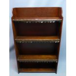 A 19th century mahogany open bookcase, H. 121 W. 75 D. 24cm