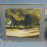 James Rivilias, oil on canvas, woodland scene, 61 x 70cm