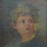 19th century Continental School, portrait of an elf, oil on board, 17 x 13cm