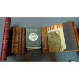 A collection of books, to include a set of four 18th century 'Eloisa' by J. Rousseau, and early