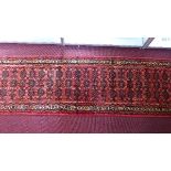 An extremely fine North West Persian Rodbar runner, repeating Zile Sulta and heratie motifs on a