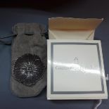An Italian silver poppy flower dish by Gianmaria Buccellati, marked 925, with box and bag,