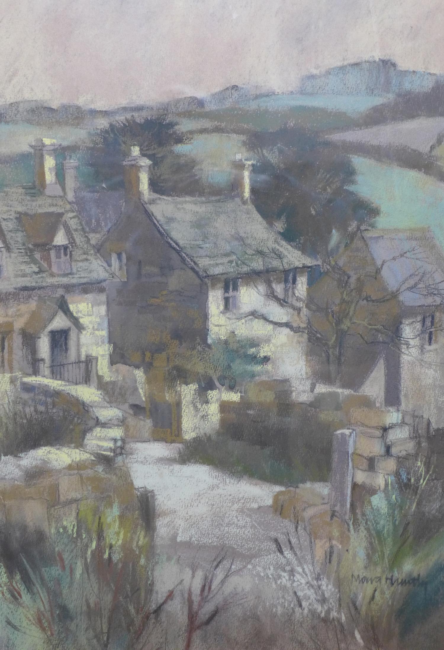 Moira Huntly (British,b.1932), 'Willersey, The Cotswolds', watercolour, gouache and pastel on paper,