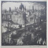 Frank Brangwyn (British,1867-1956), 'A view of St.Paul's', lithograph, signed in pencil lower right,
