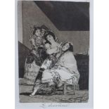 Francisco Goya (Spanish, 1746 - 1828), 'Le Descañona', etching and aquatint, plate 35 from Los