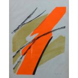 Sandra Blow (British, 1925-2006) , an abstract study, screenprint with sand, signed in pencil