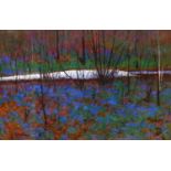 Tsyupka Ivan Kirrillovich (Russian, 1926-2007), a woodland with bluebells, oil on board, signed
